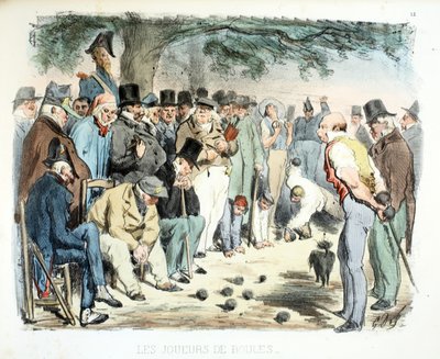 Les Joueurs de Boules, Les différents publics de Paris by Gustave Dore